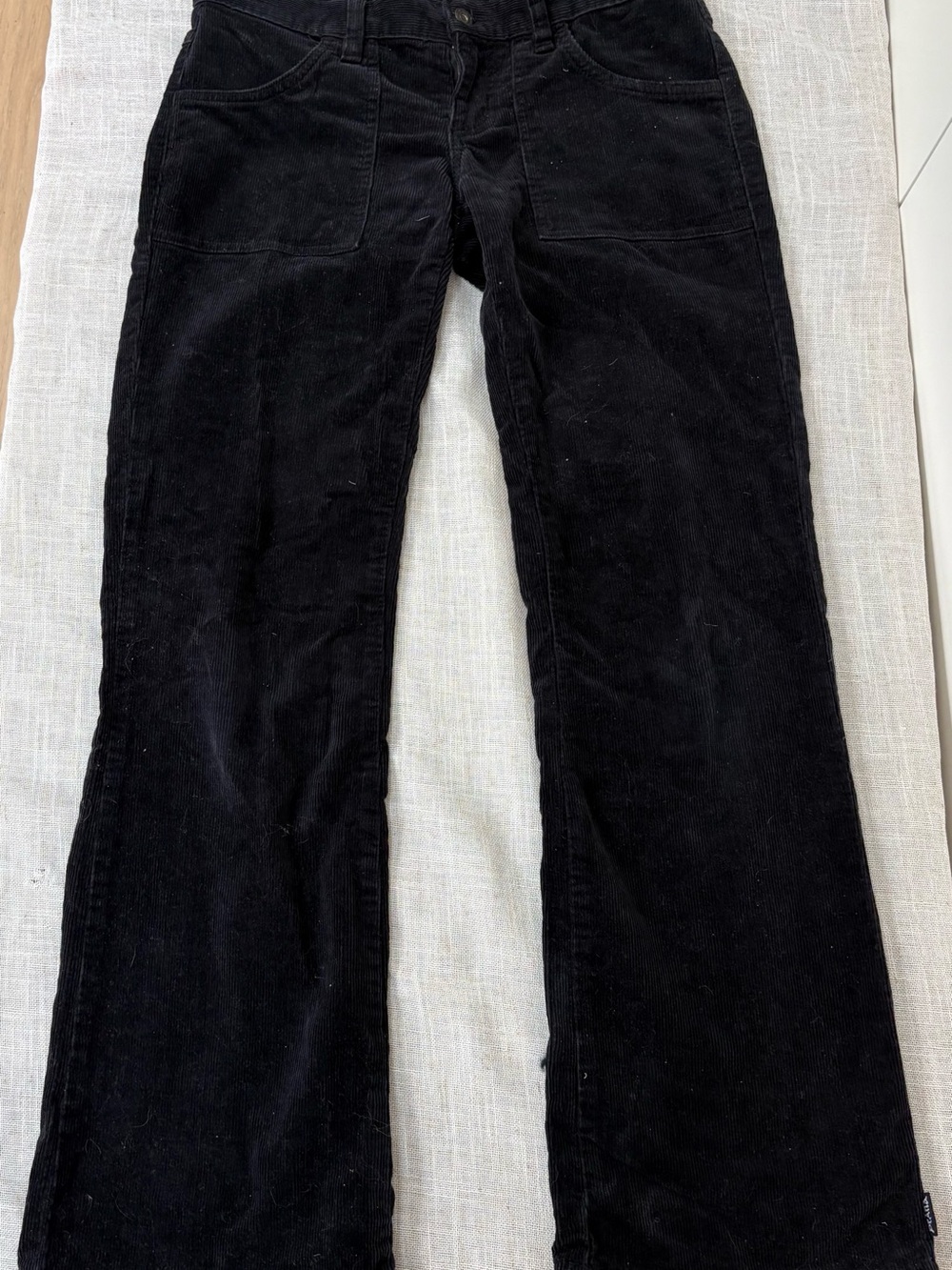 Prana Black Corduroy Wide-Leg Jeans